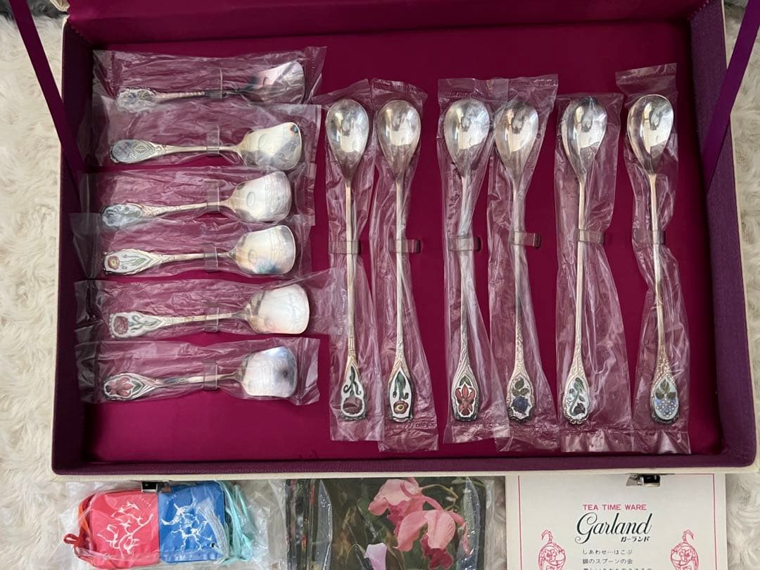 ガーランド　本七宝 カトラリーセット　E.P.N.S 洋白銀　スプーン＆フォーク