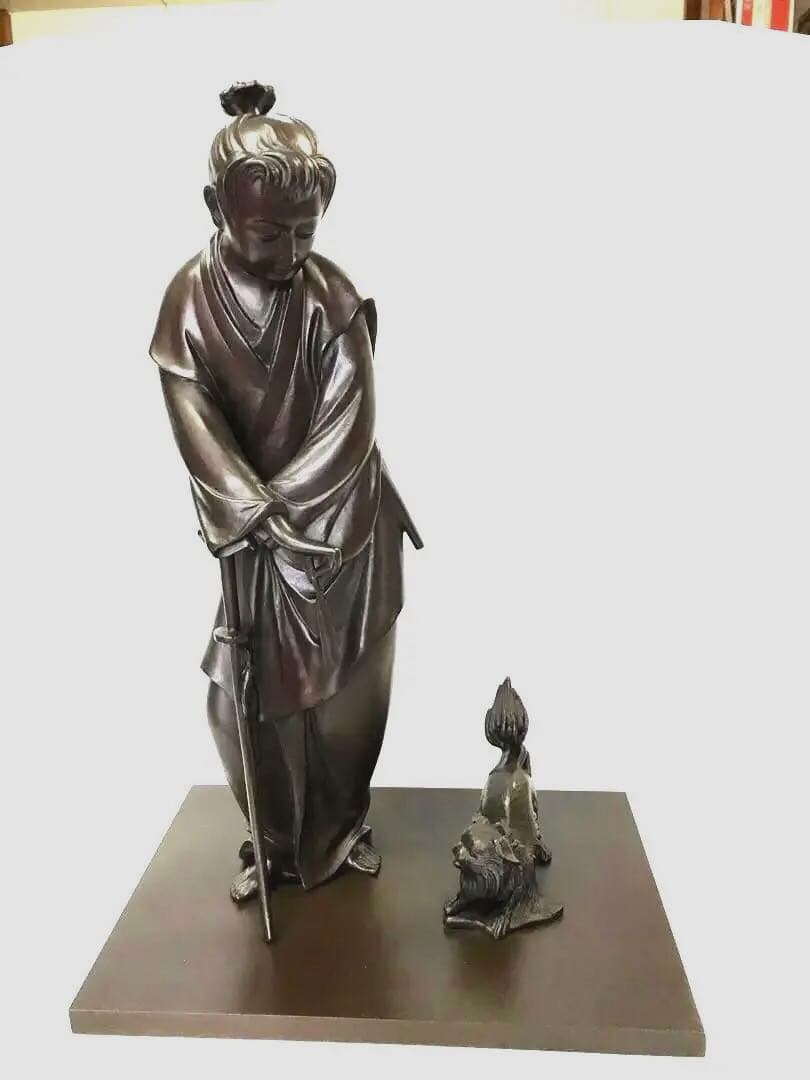 銅製:元禄若衆置物(高村光雲先生原型)