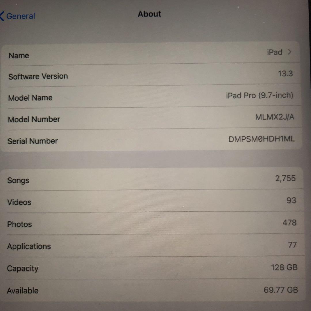 iPad pro 9.7㌅128GB 純正ケース・充電器付き