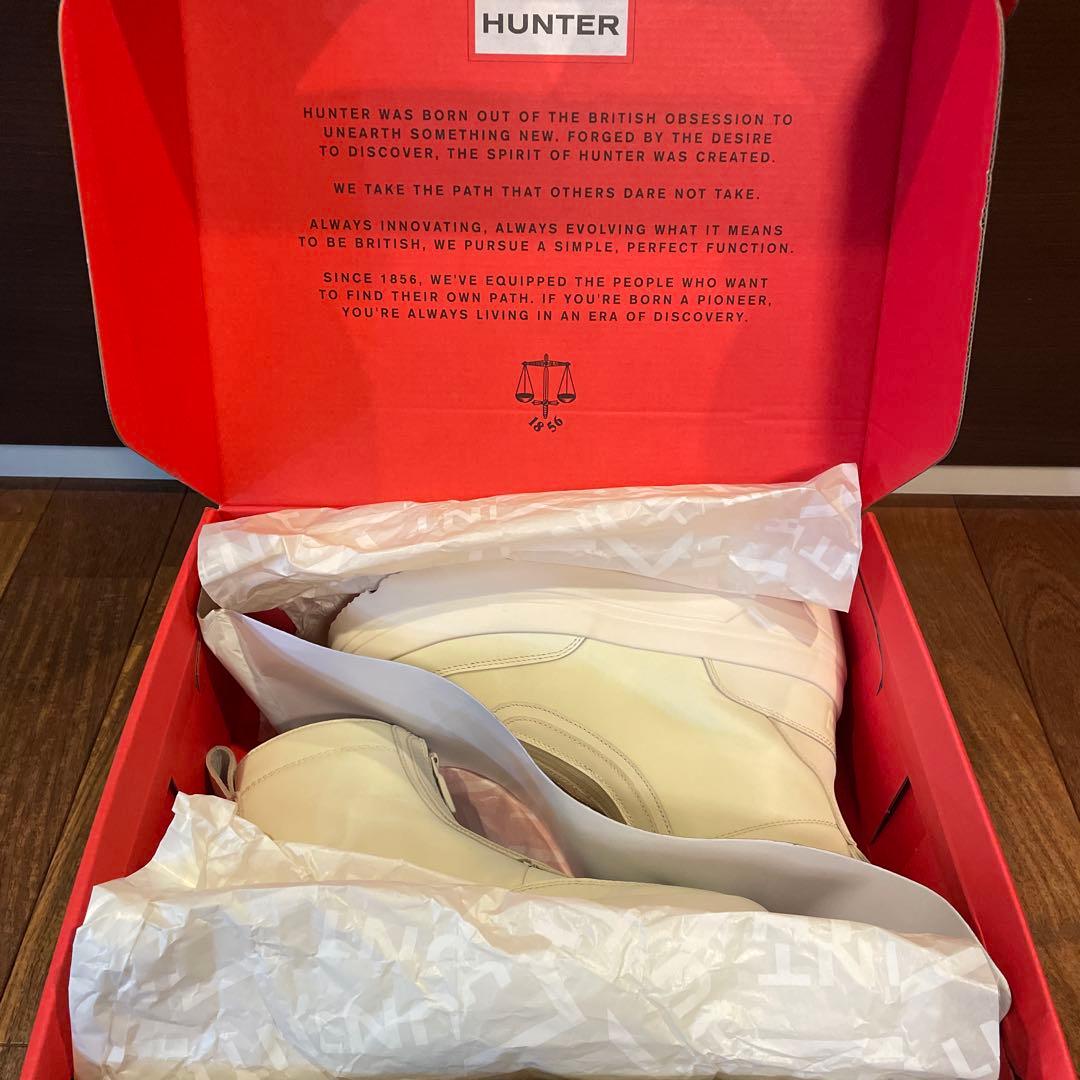 期間限定値下げ！HUNTER アンクル ジップ フラットフォームブーツ　24cm