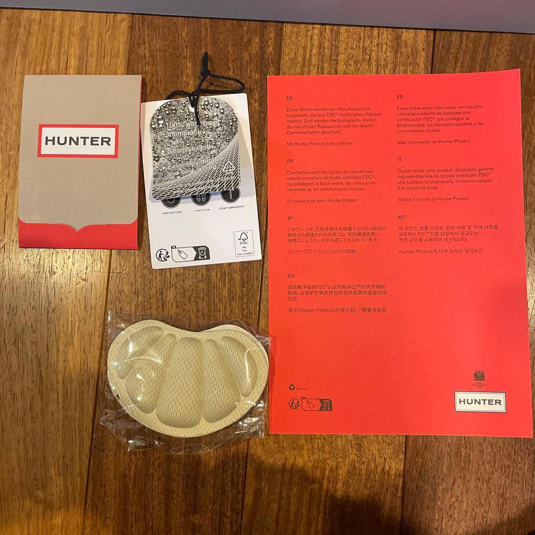 期間限定値下げ！HUNTER アンクル ジップ フラットフォームブーツ　24cm