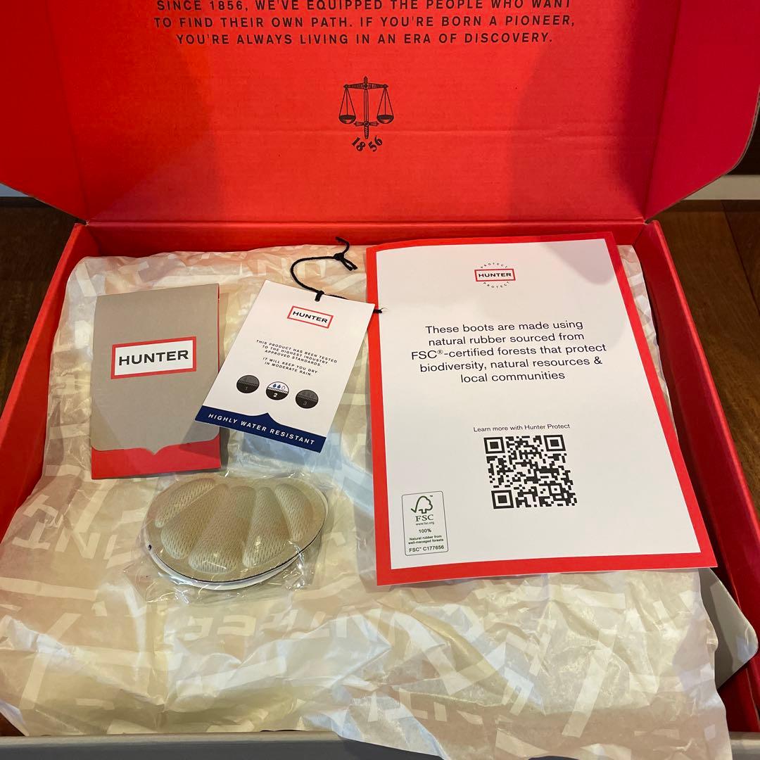 期間限定値下げ！HUNTER アンクル ジップ フラットフォームブーツ　24cm