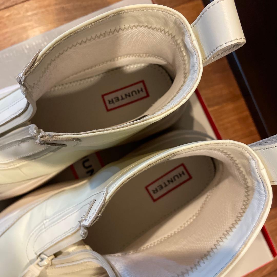 期間限定値下げ！HUNTER アンクル ジップ フラットフォームブーツ　24cm