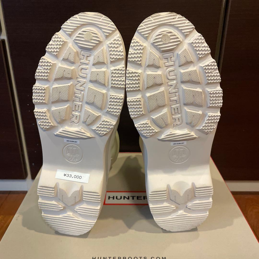 期間限定値下げ！HUNTER アンクル ジップ フラットフォームブーツ　24cm