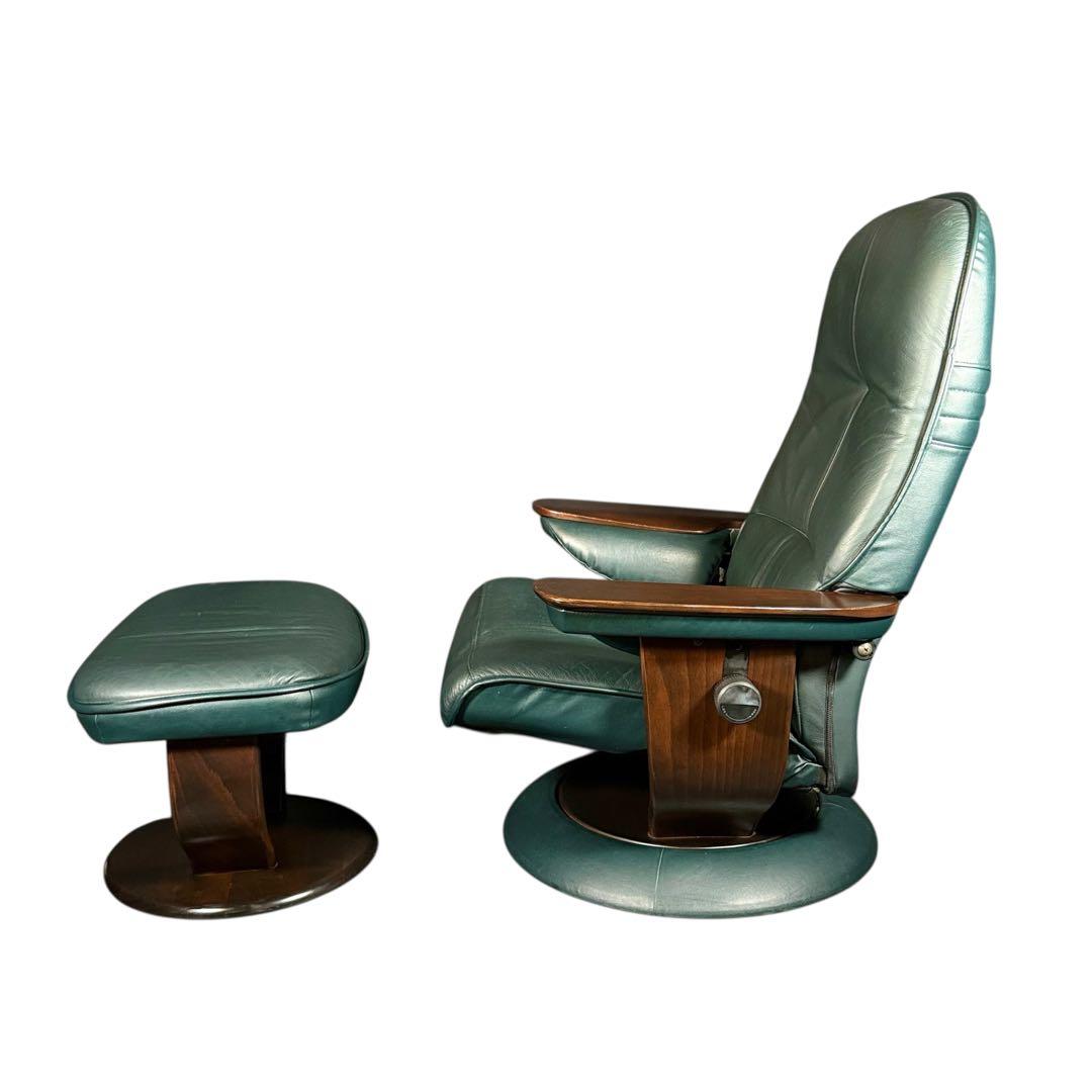 もなみり　本体のみ　HR732 カリモク 本革 リクライニング回転チェア