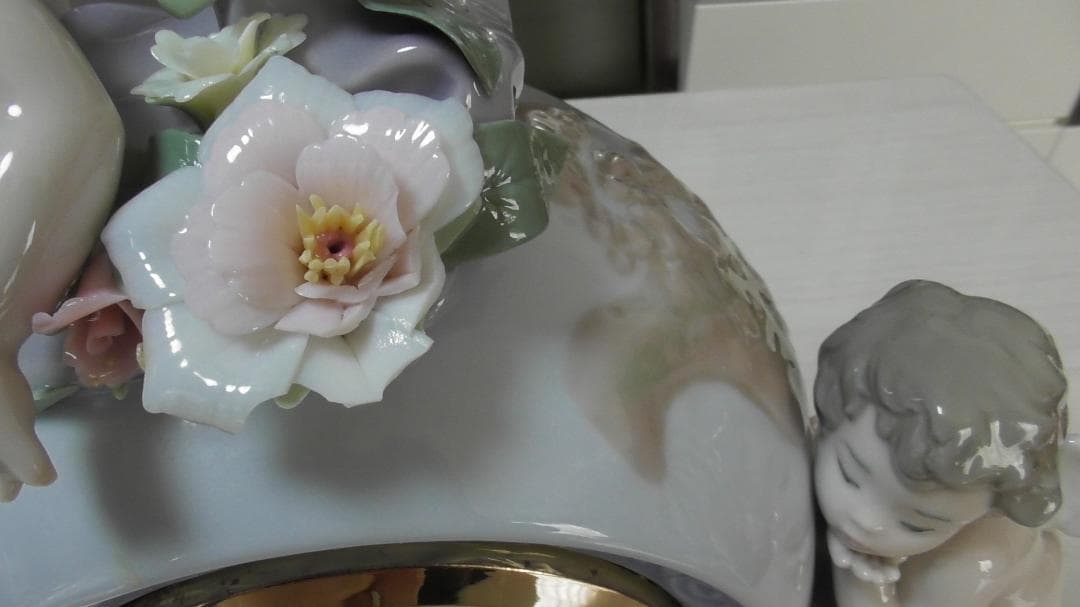 LLADRO　リヤドロ【天使の時計】2　リアドロ　インテリア　陶器　Ｌ408