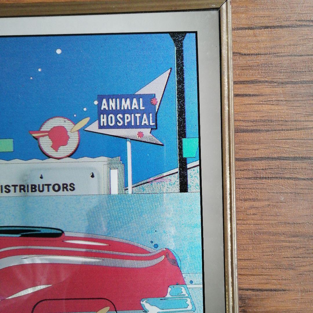 鈴木英人　レトロ　American Portraitアメ車　パブミラー