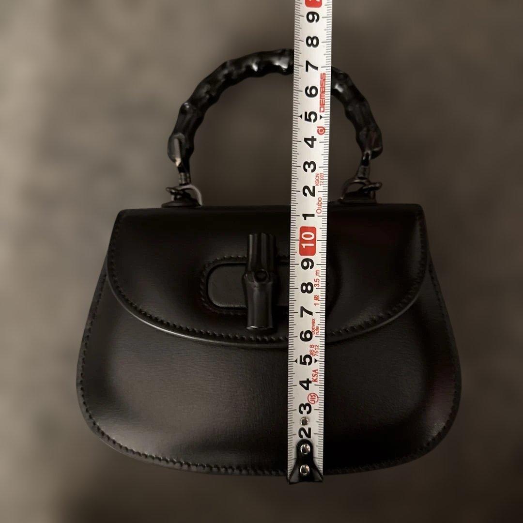 GUCCI バンブー　ブラック ハンドバッグ