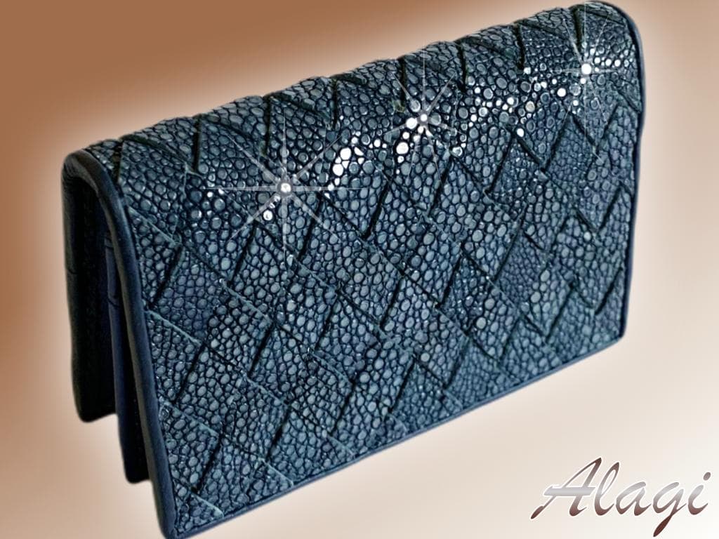 ☆qlaq☆ガルーシャ　名刺入れ　イントレチャート加工　2点セット