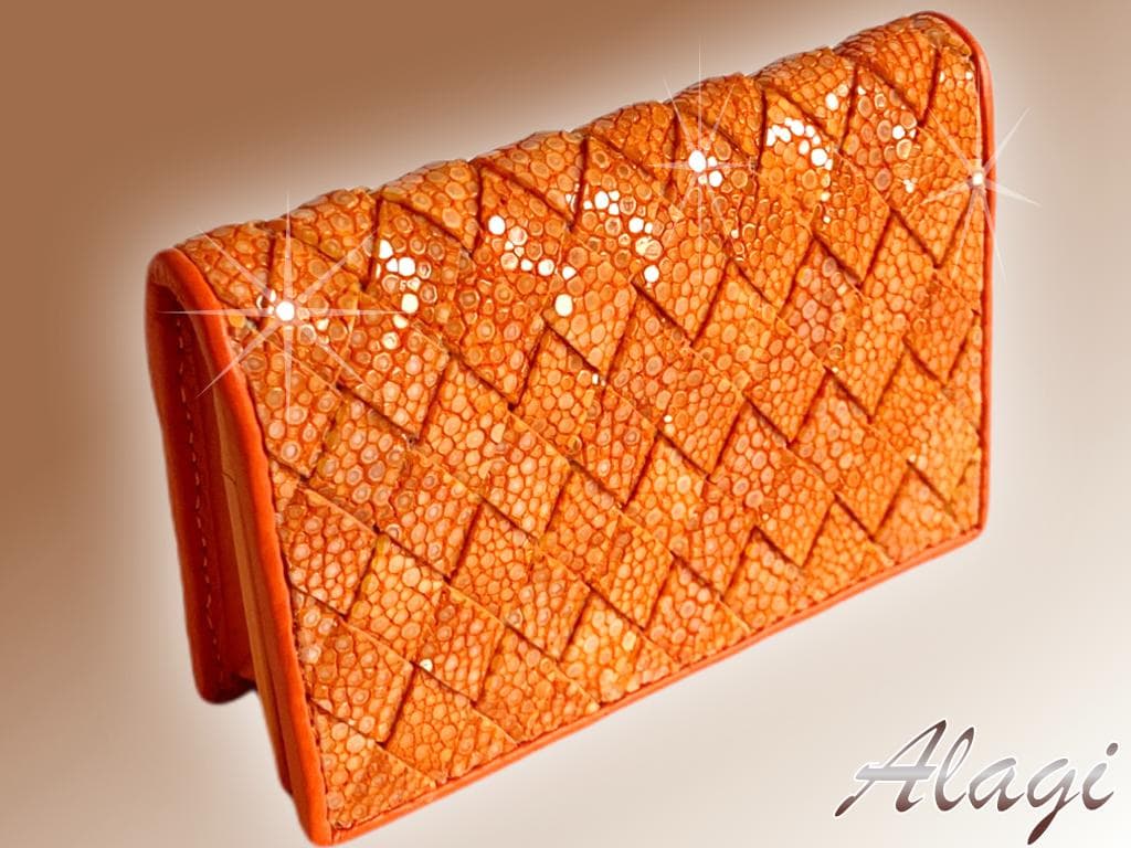 ☆qlaq☆ガルーシャ　名刺入れ　イントレチャート加工　2点セット