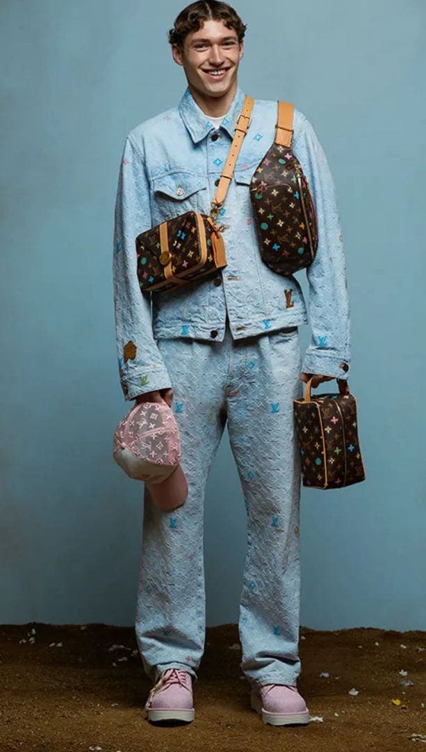 LOUIS VUITTON モノグラム　デニムオーバーオール　タイラー