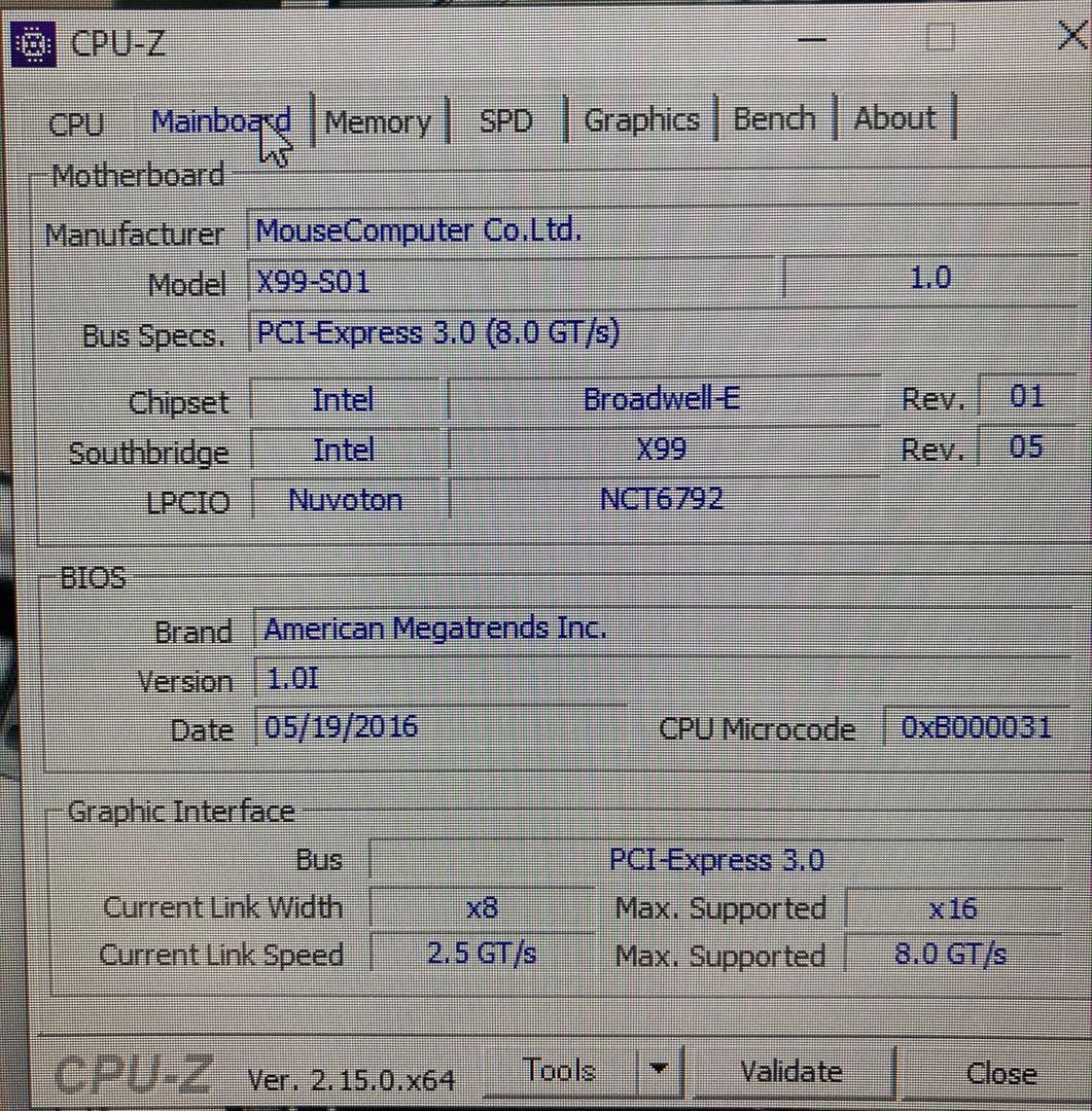 動作品‼️:MSI X99-S01 LGA 2011 マザボ　i7 6950X