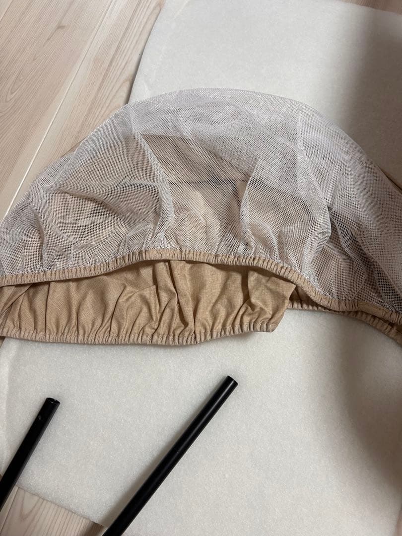 折りたたみ持ち運びベビーベッド ベージュ