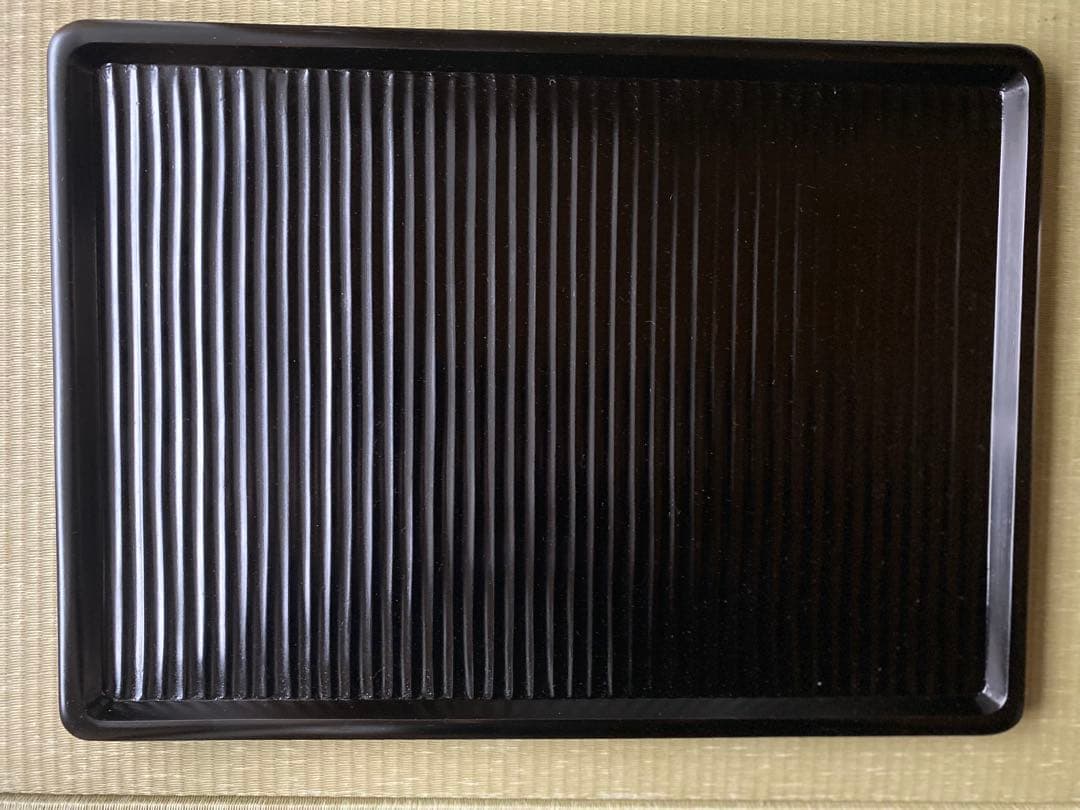 桂　黒漆我谷盆　折敷　№4