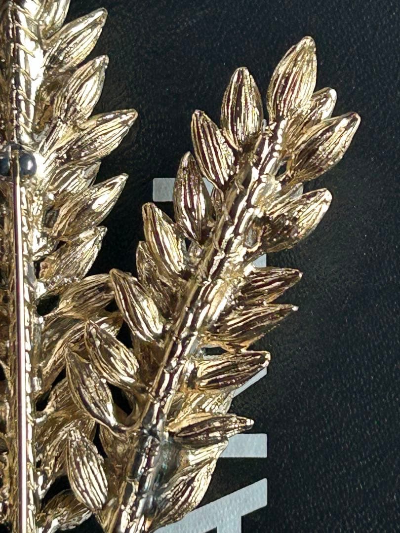Ｙs　美品　CHANEL ゴールド 稲穂モチーフブローチ 希少　14cm