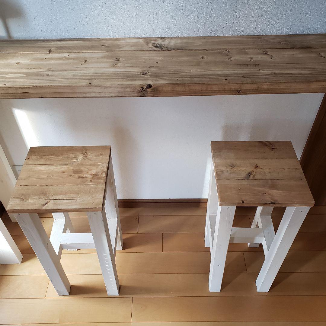 180 カウンターテーブル 無垢材　カントリー風　ダイニング