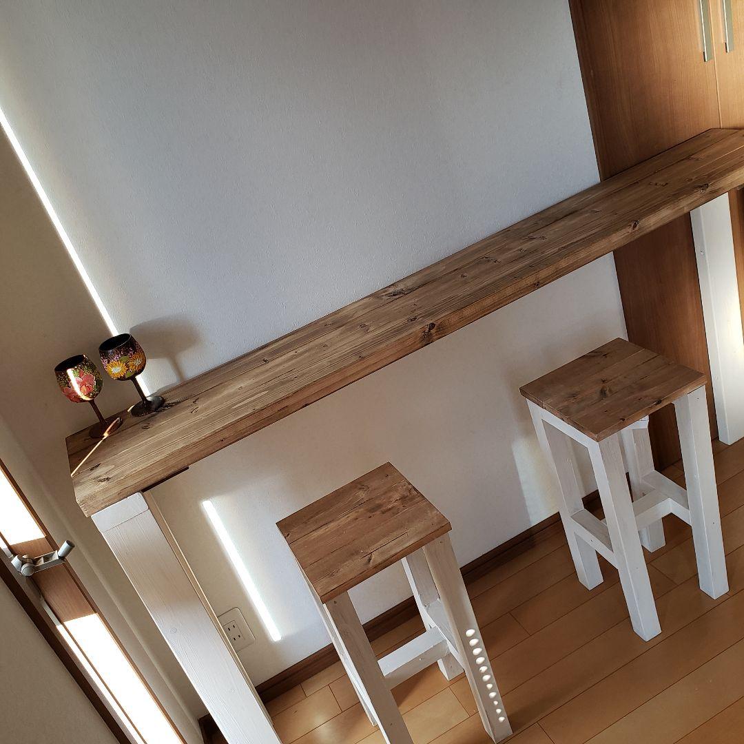 180 カウンターテーブル 無垢材　カントリー風　ダイニング