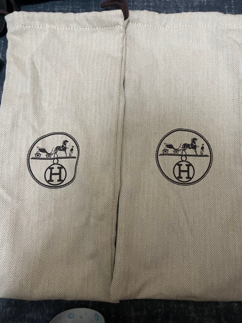 HERMES】シェーヌダンクル ラバーサンダル（ブラック）サイズ36／保存袋付き