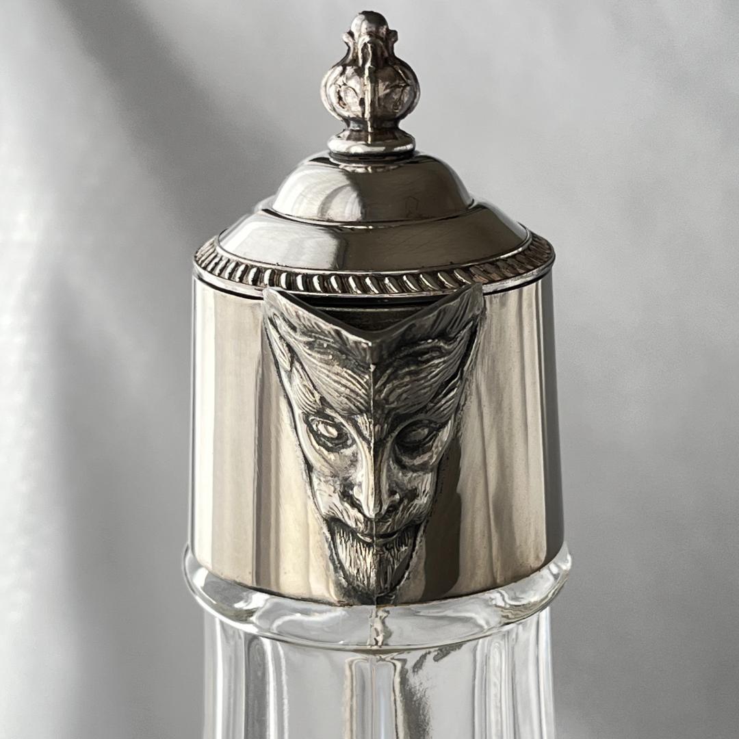 【英国】 バッカスのワインデキャンタ （大） 【シルバープレート/ガラス】