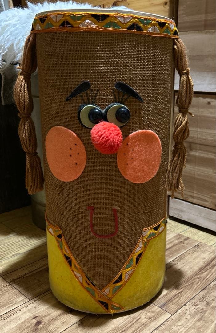 70.s ヴィンテージ レトロ インディアン ダストボックス 大きめ