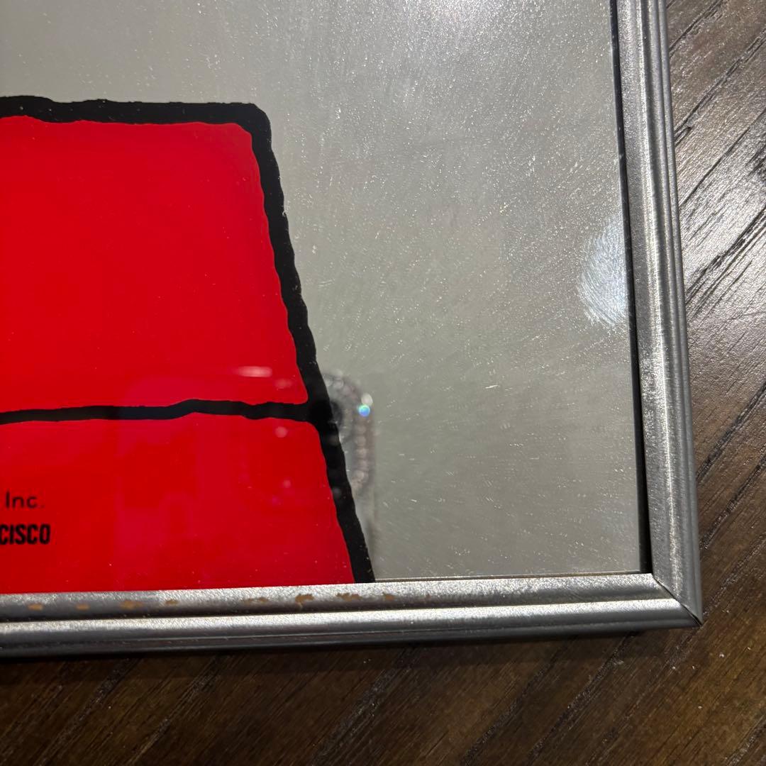 た*ス様 スヌーピー　パブミラー　ウォールミラー　当時物　現状品　昭和レトロ　S