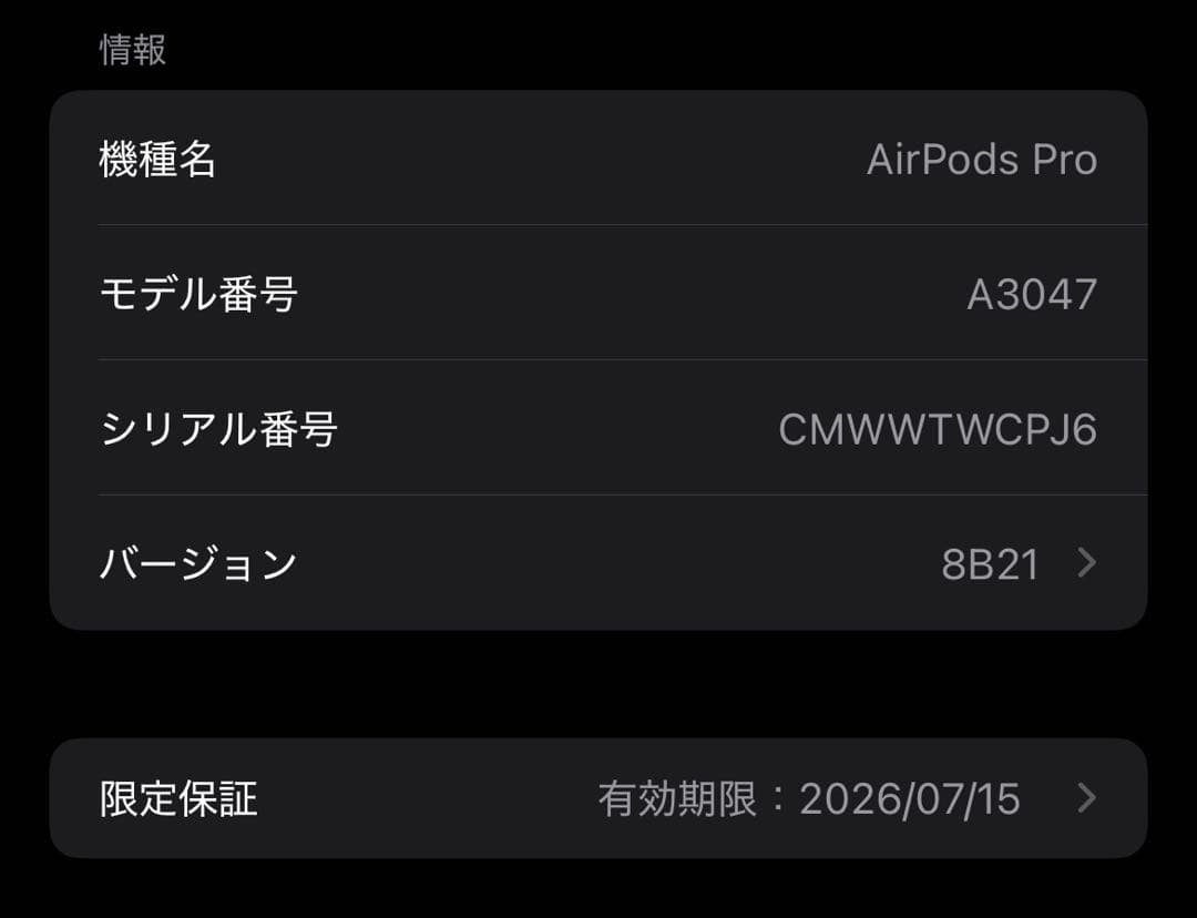 【美品・保証付き】 Airpods Pro 第2世代 正規品 USB-C
