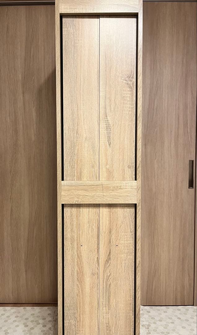 【完成品】LOWYA オーク 本棚 隙間収納 幅/奥行/高さ＝37/44/180