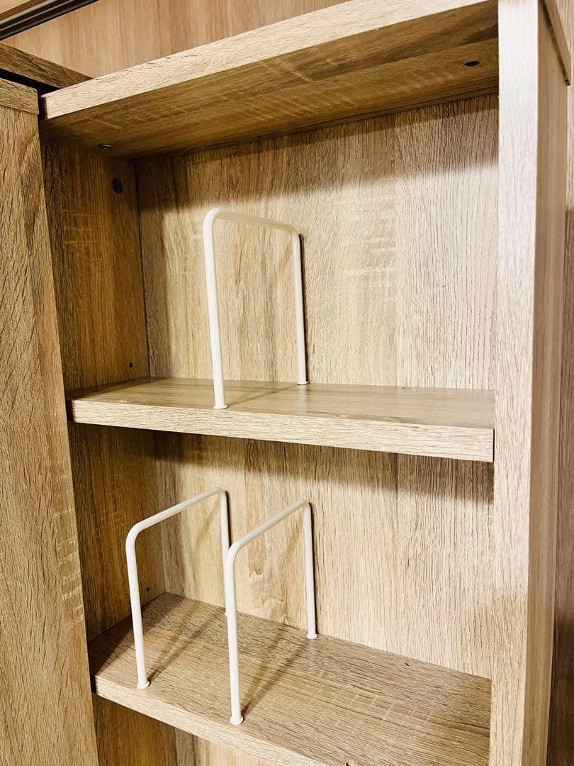 【完成品】LOWYA オーク 本棚 隙間収納 幅/奥行/高さ＝37/44/180