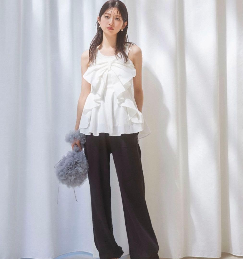 SNIDEL スナイデル snidel リボンディティールブラウス