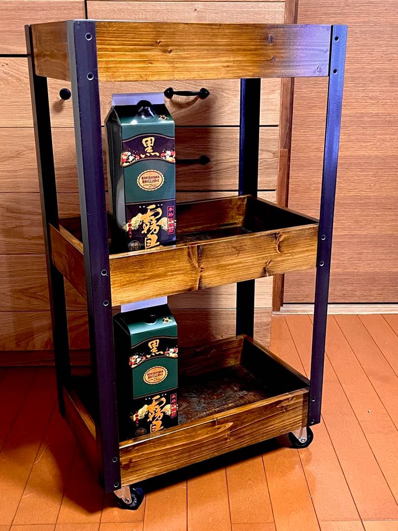 キャスター付き3段ワゴン