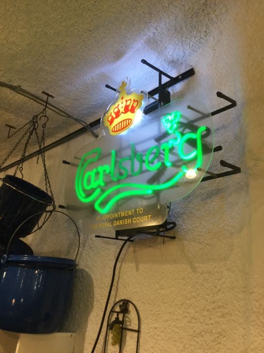 カールスバーグ　ネオン管　看板　アンティーク