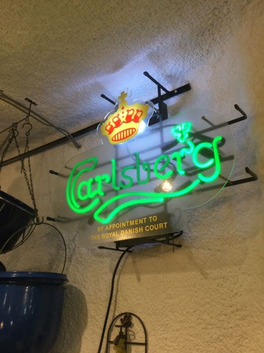 カールスバーグ　ネオン管　看板　アンティーク