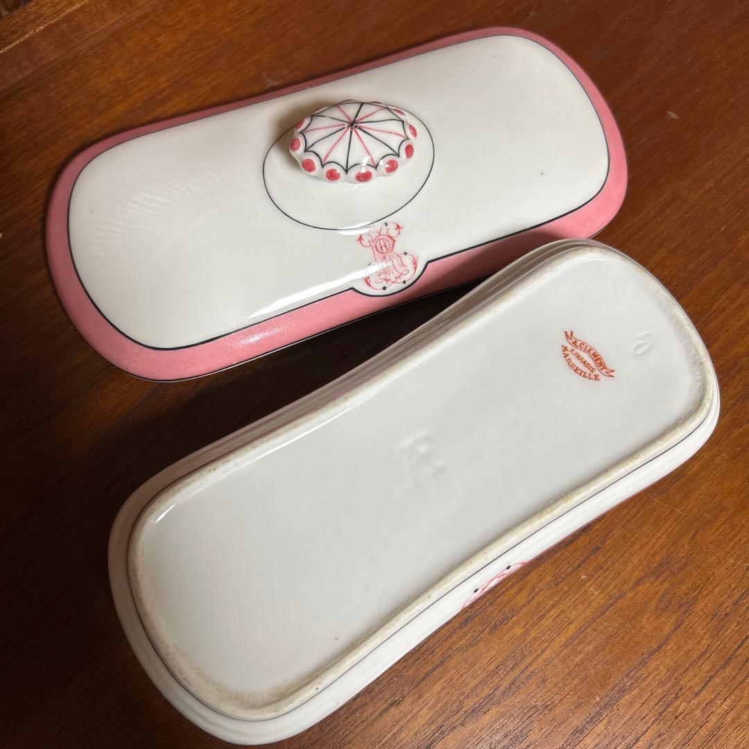 ACLEMENT MARSEILLE PARADIS 蓋付き 小物入れ 陶器製