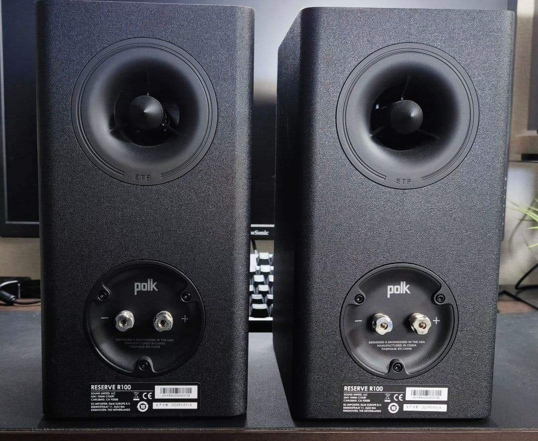 【美品】Polk スピーカー R100 ブラック