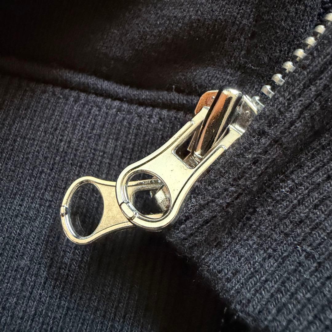 YEGG ジップアップパーカー　フーディ耳付き ブラック 韓国 刺繍ロゴ