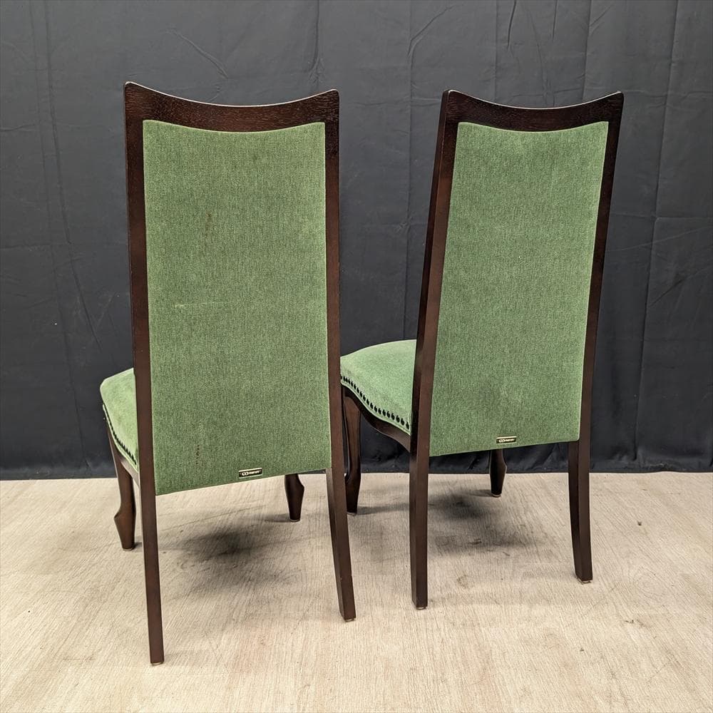 マルニ　ベルサイユ　猫脚　2脚　ダイニングチェア　ハイバック　イス　椅子　B