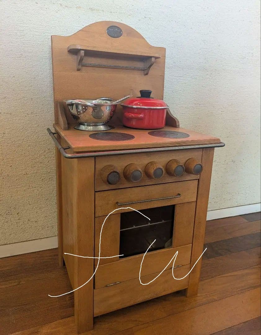 ②フランス Moulin Roty社 ＊ 木製キッチン コンロ 【セット販売】