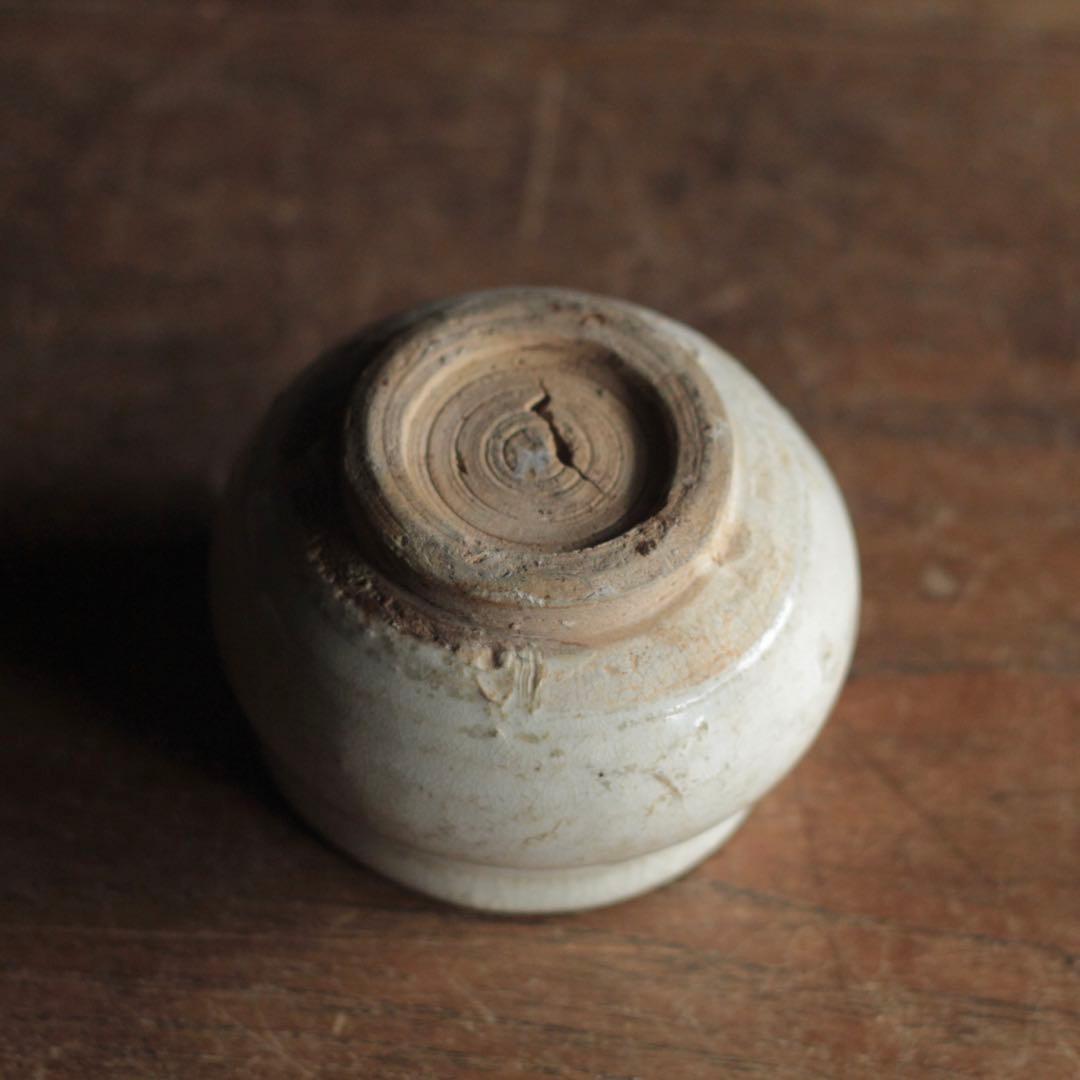 中国 白化粧土 小壺 茶碗 中国美術 古美術 古道具 アンティーク 茶道具