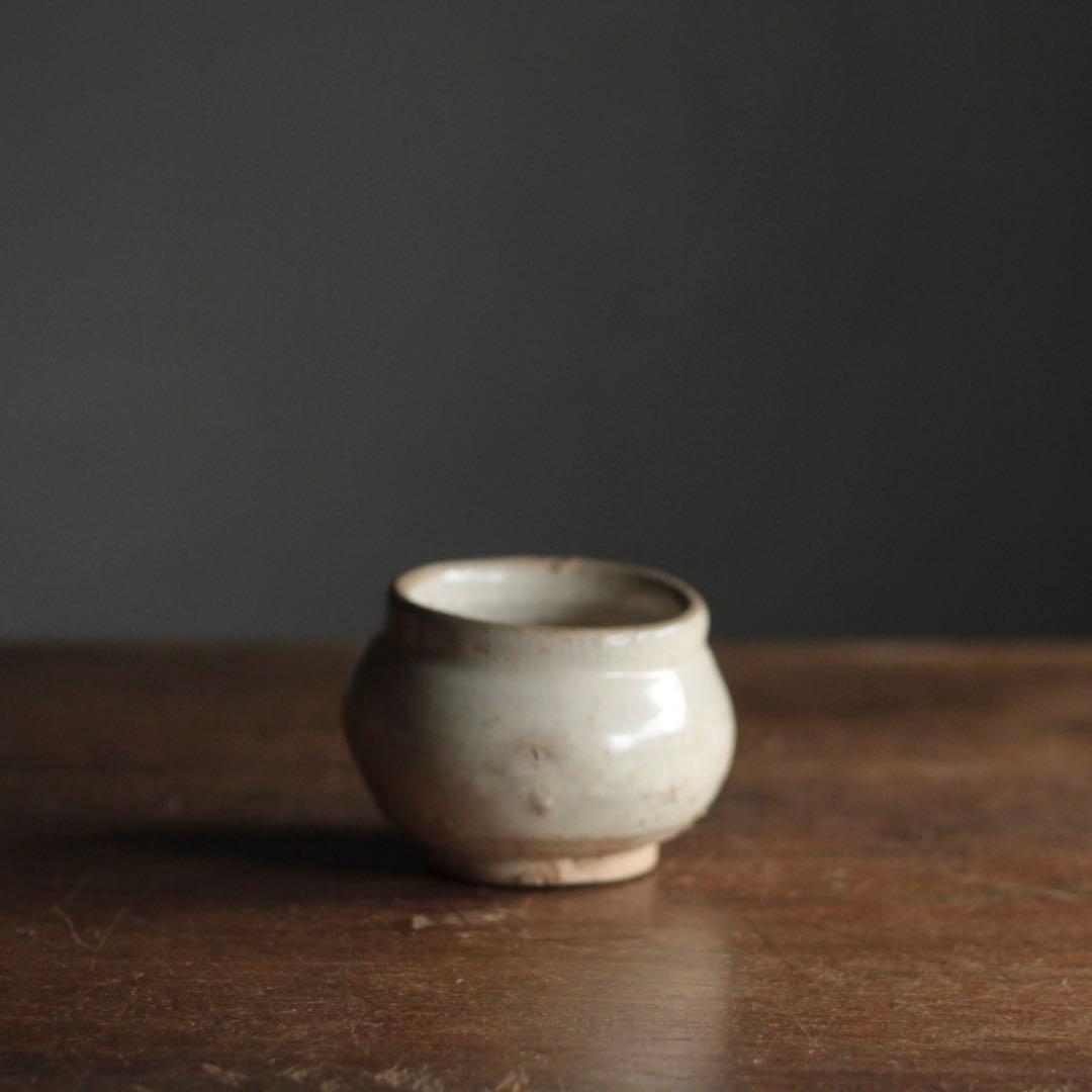 中国 白化粧土 小壺 茶碗 中国美術 古美術 古道具 アンティーク 茶道具
