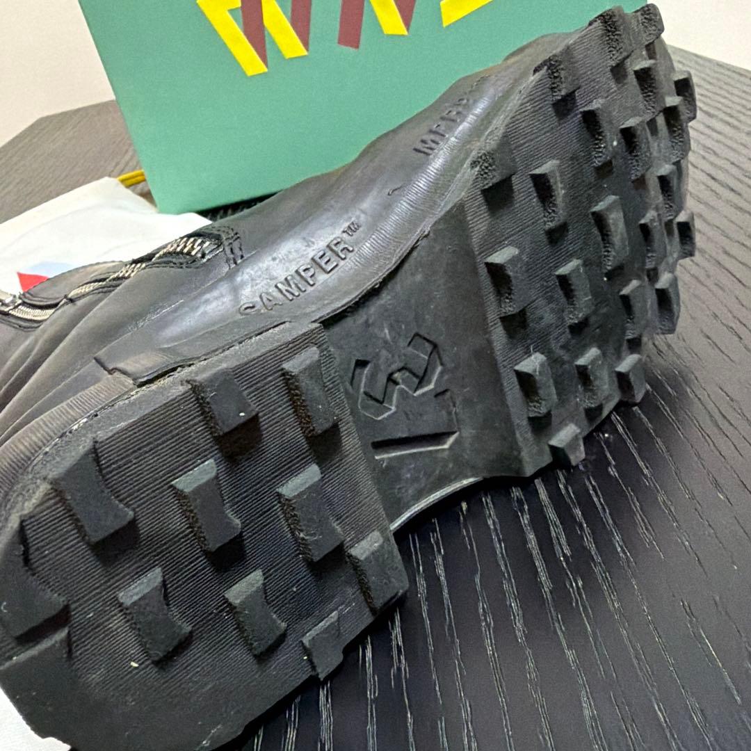 CAMPER Traktori サイドジップ　レザーブーツ　EU37