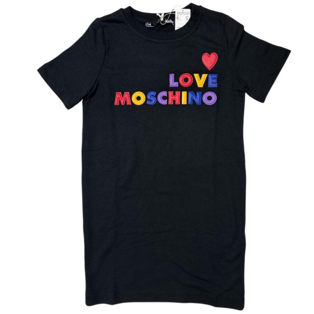 新品 モスキーノ LOVE MOSCHINO 半袖 40ワンピース 黒 トップス