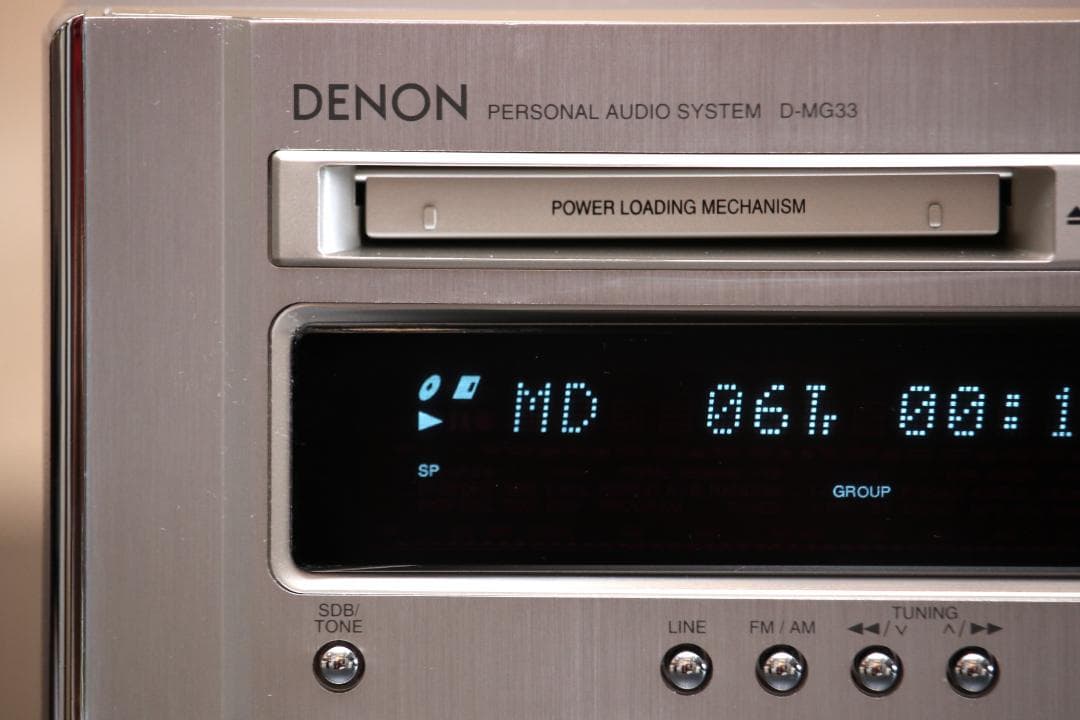 DENON D-MG33 CD/MD/TUNER ラッコ　リモコン付き