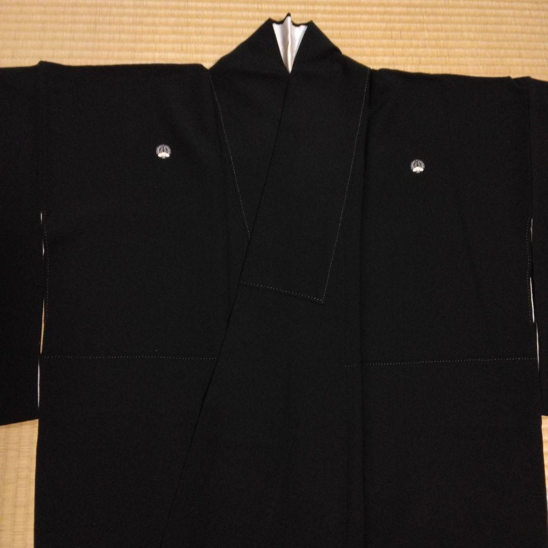 花柳流　紋付　正絹　着物　黒留袖 五つ紋