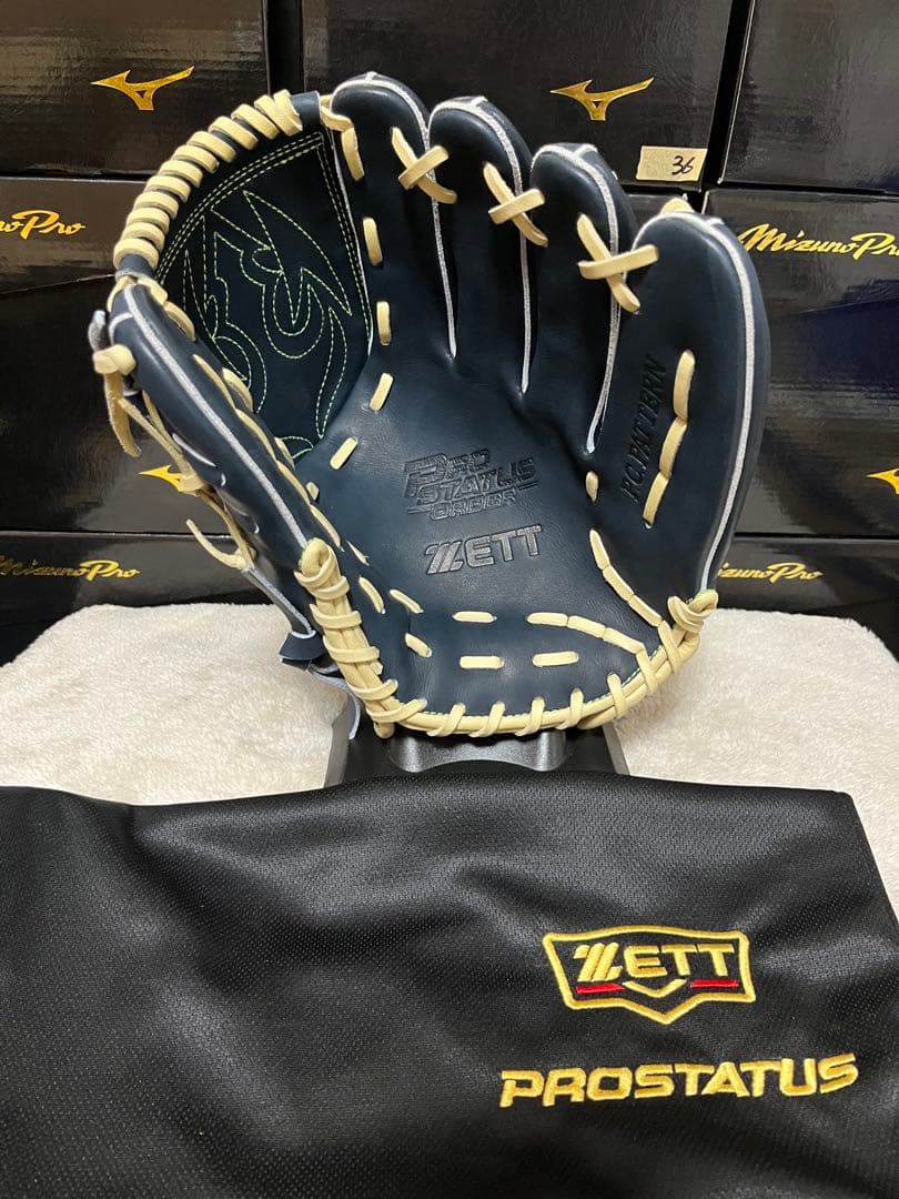 ゼット　ZETT　プロステイタス　軟式　野球　投手用　オーダー　グローブ