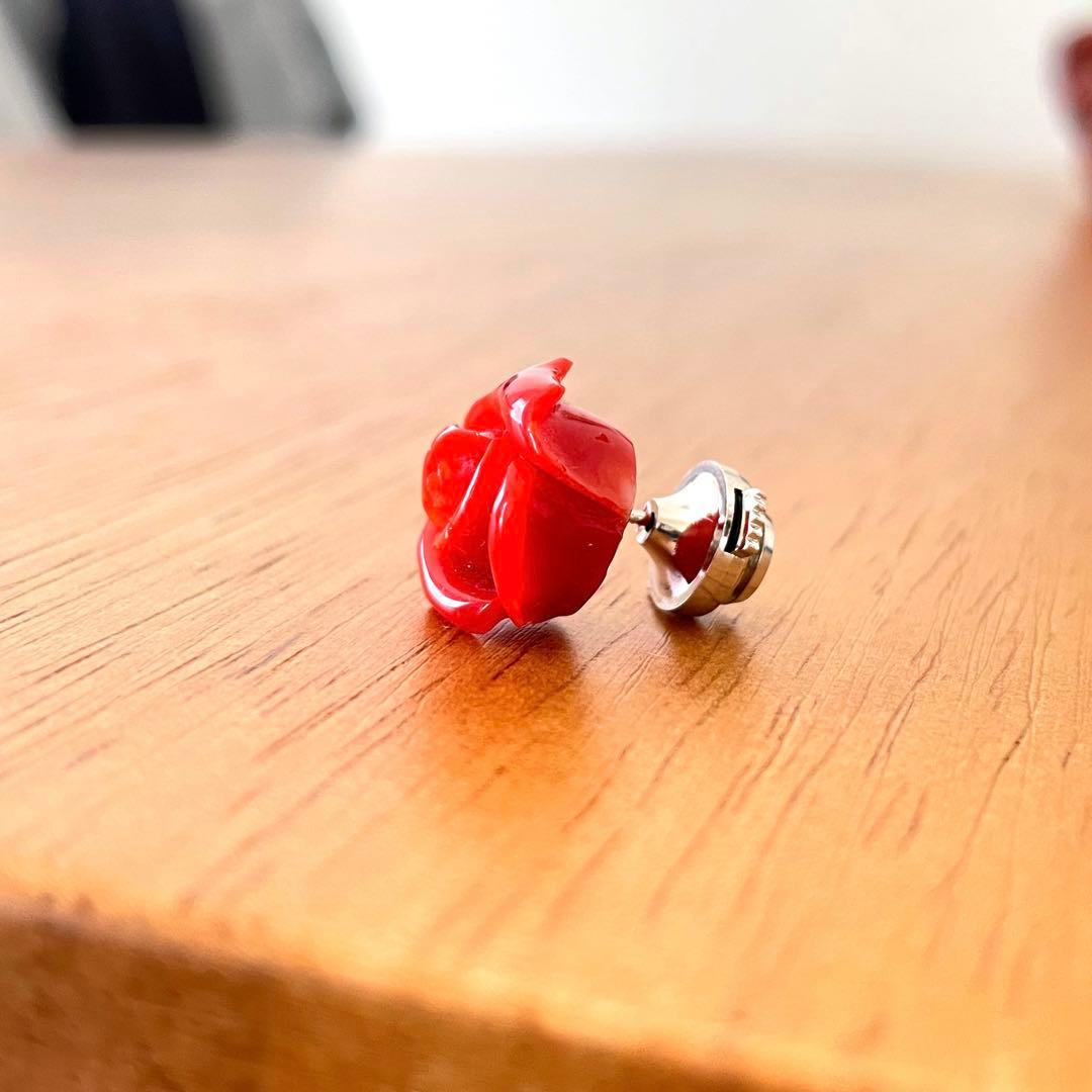 早い者勝ち‼︎‼︎最終の最終処分価格‼︎‼︎●入手困難●血赤珊瑚バラピンブローチ