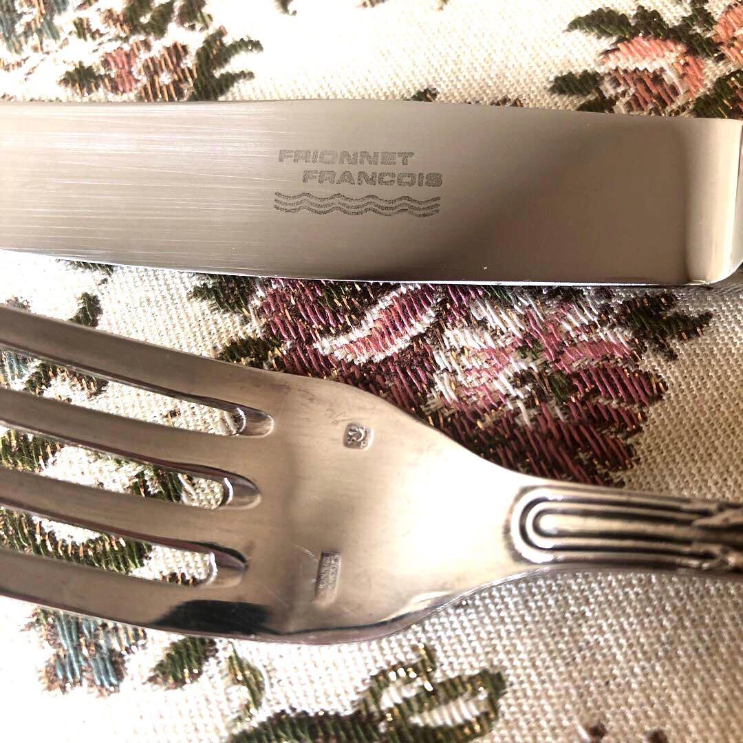 シルバープレート　ナイフフォークセット　フリオネフランソワ社　ヴィンテージ