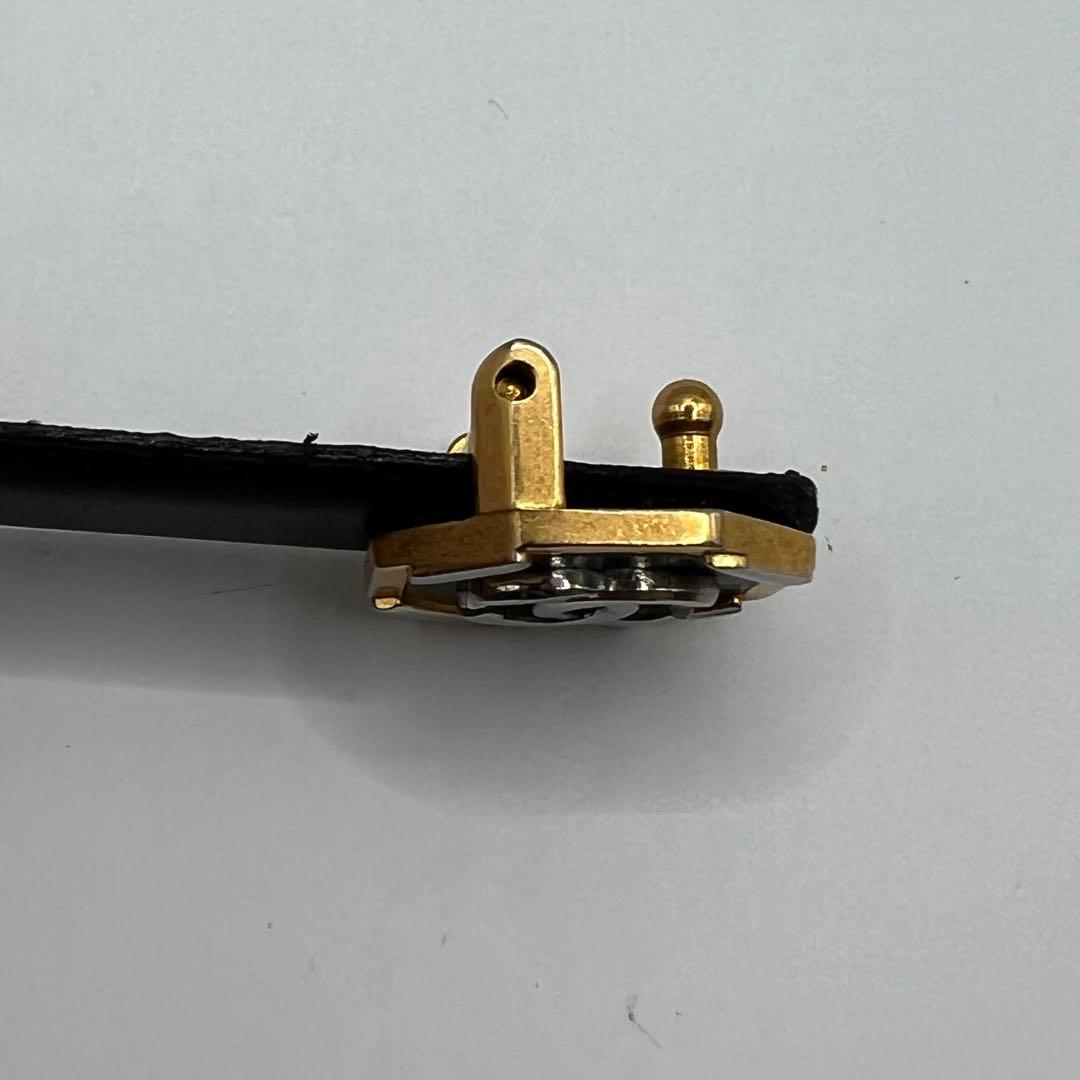 【極美品】シャネル ベルト ココマーク ロゴ 80/32 ブラック レザー