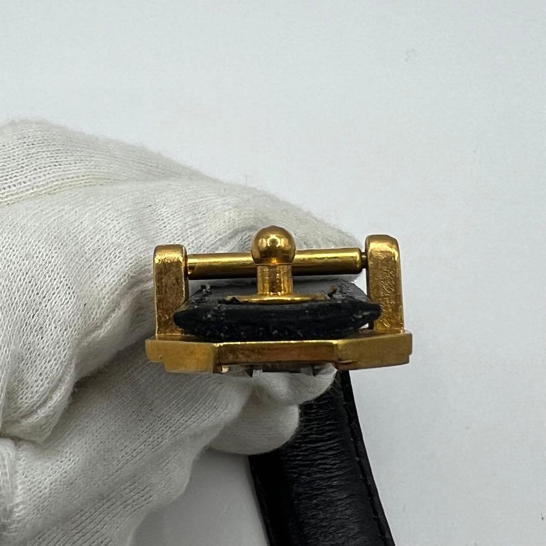 【極美品】シャネル ベルト ココマーク ロゴ 80/32 ブラック レザー