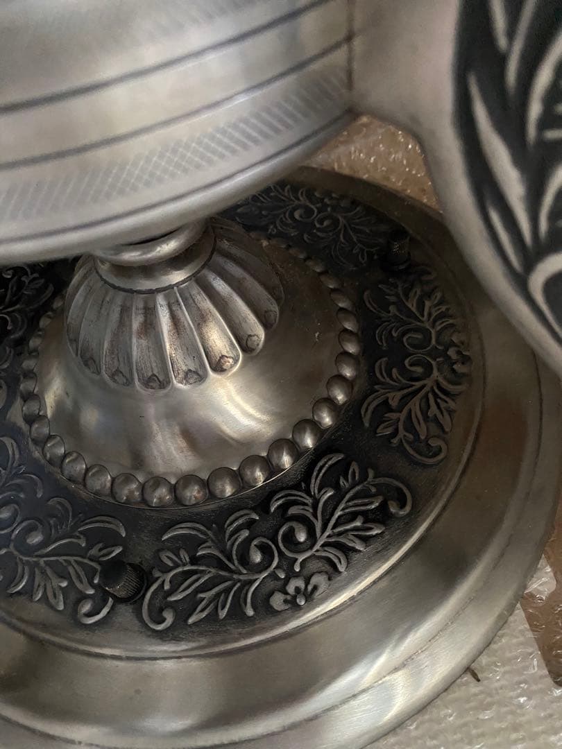 5灯　シャンデリア ホワイト ガラス