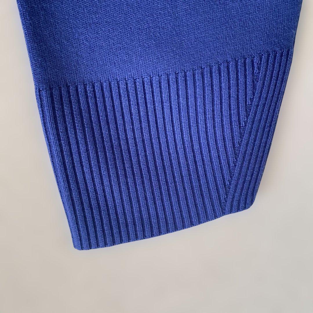 新品 VERMEIL par iena 青 ニットカーディガン 長袖 ウール混